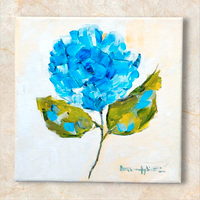 Tela nuova dipinta a mano con ortensia provenzale