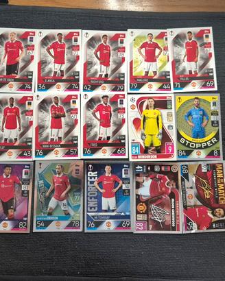 Lotto 15 Carte Manchester United Topps Match Attax