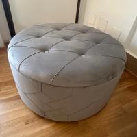 pouf contenitore maxi in velluto grigio 