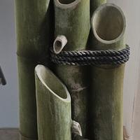 Fontana,cascata con pompa,in stile bambù 