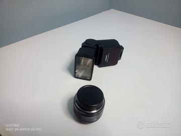 obiettivo MINOLTA  AF LENS 50 flash MINOLTA 4000AF