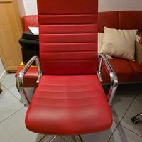 sedia da studio rossa 