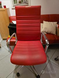 sedia da studio rossa 