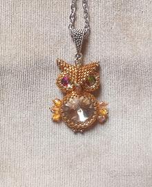 Collana lunga con Gufo