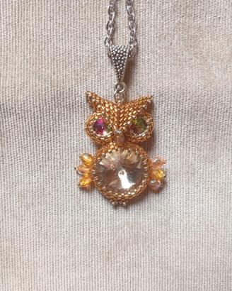Collana lunga con Gufo