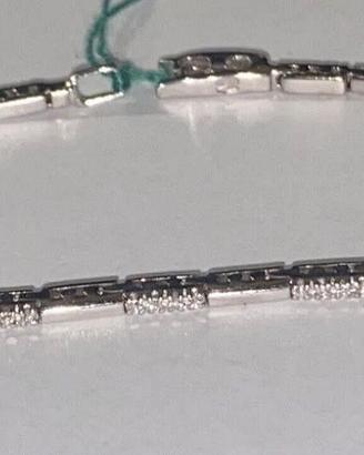 BRACCIALE TENNIS IN ORO 18kt. ALTERNATO DIAMANTI