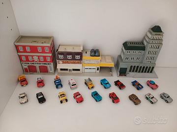 MICROMACHINES ANNI 80 MACCHININE VINTAGE + EDIFICI
