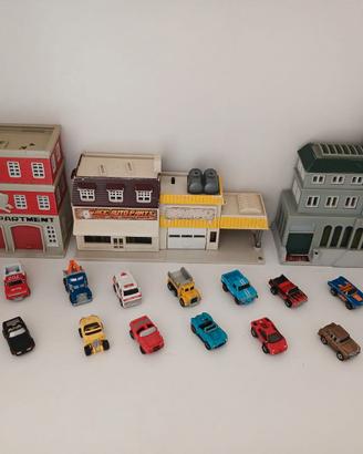 MICROMACHINES ANNI 80 MACCHININE VINTAGE + EDIFICI