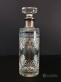Bottiglia decanter vintage vetro e argento!