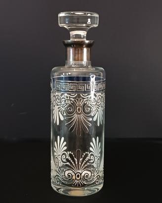 Bottiglia decanter vintage vetro e argento!