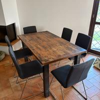 Tavolo stile industriale vintage industrial sedie