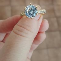 Anello oro placcato. Taglia 8