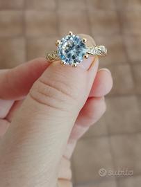 Anello oro placcato. Taglia 8