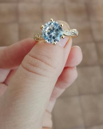 Anello oro placcato. Taglia 8