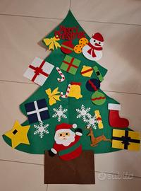 Albero di natale in feltro da parete 