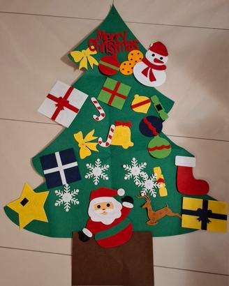 Albero di natale in feltro da parete 