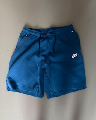 pantaloncini nike tech fleece blu elettrico
