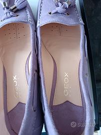 scarpe Geox in pelle di camoscio colore glicine 