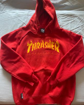 Felpa Thrasher Rossa | Logo a Fiamma (Flame Logo)