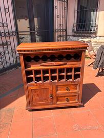 Mobile portabottiglie legno