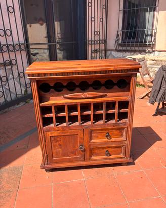 Mobile portabottiglie legno