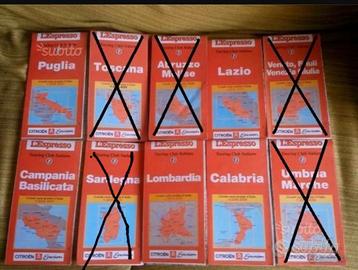 Cartine stradali regioni italiane