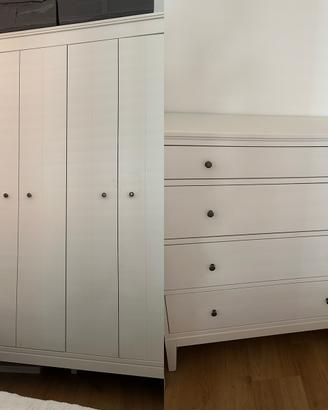 IKEA IDANÄS – Armadio + cassettiera bianchi (set)