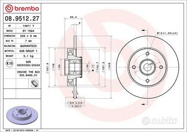 Dischi freno posteriori Brembo