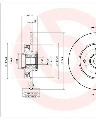 Dischi freno posteriori Brembo