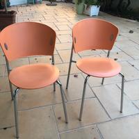 Coppia Di Sedie Bontempi Arancioni