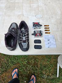 Scarpe mtb e pedali doppia funzione