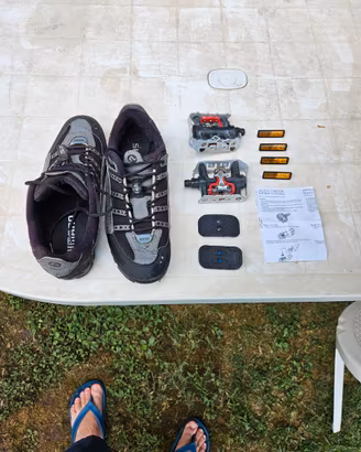 Scarpe mtb e pedali doppia funzione