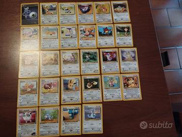 Lotto carte pokemon non comuni