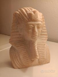 Statua maschera funeraria di Tutankhamon in pietra