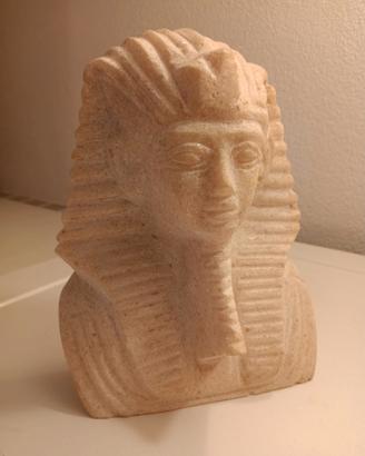 Statua maschera funeraria di Tutankhamon in pietra