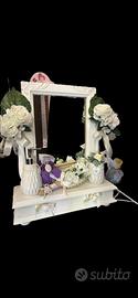 Shabby specchiera da appoggio