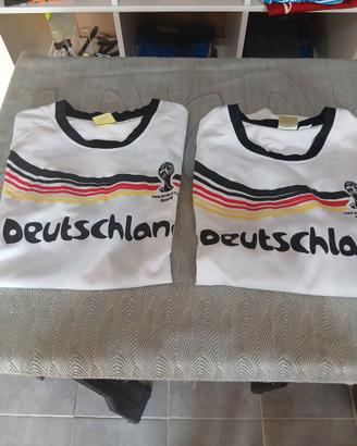 set 2 t-shirt Germania FIFA mondiali 2014 taglia L