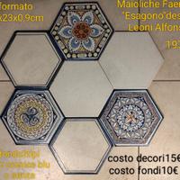 Maioliche Faentine,decori design di A.Leoni,1976