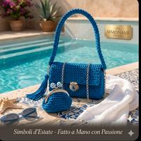 Borsa e Porta Monete all'uncinetto in cordino 