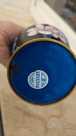 Coppia vasi Cloisonne' cinese Jingfa