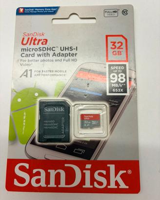 SanDisk Ultra microSD 32GB A1 nuova sigillata