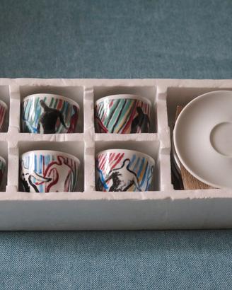 6 Tazzine ILLY ESPRESSO Ballo Caffè - Sandro CHIA