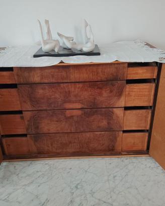 Armadio legno d'epoca e cassettiera