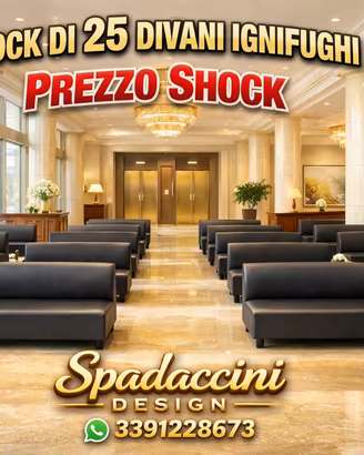 Divani 3 posti Ignifughi in Stock Ecopelle