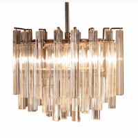 VENINI COPPIA APPLIQUÉ TRILOBO e LAMPADARIO