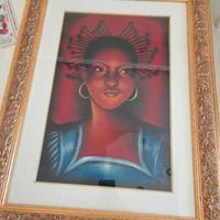 Quadro originale africano su velluto