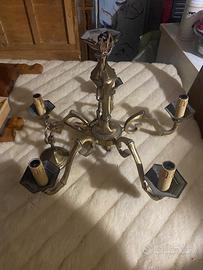 Lampadario vintage in ottone