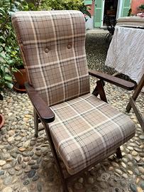 Sedia check scotland con schienale inclinabile