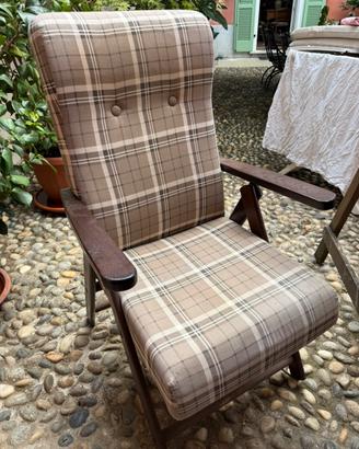 Sedia check scotland con schienale inclinabile