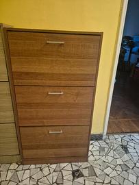 Scarpiera tre cassetti
